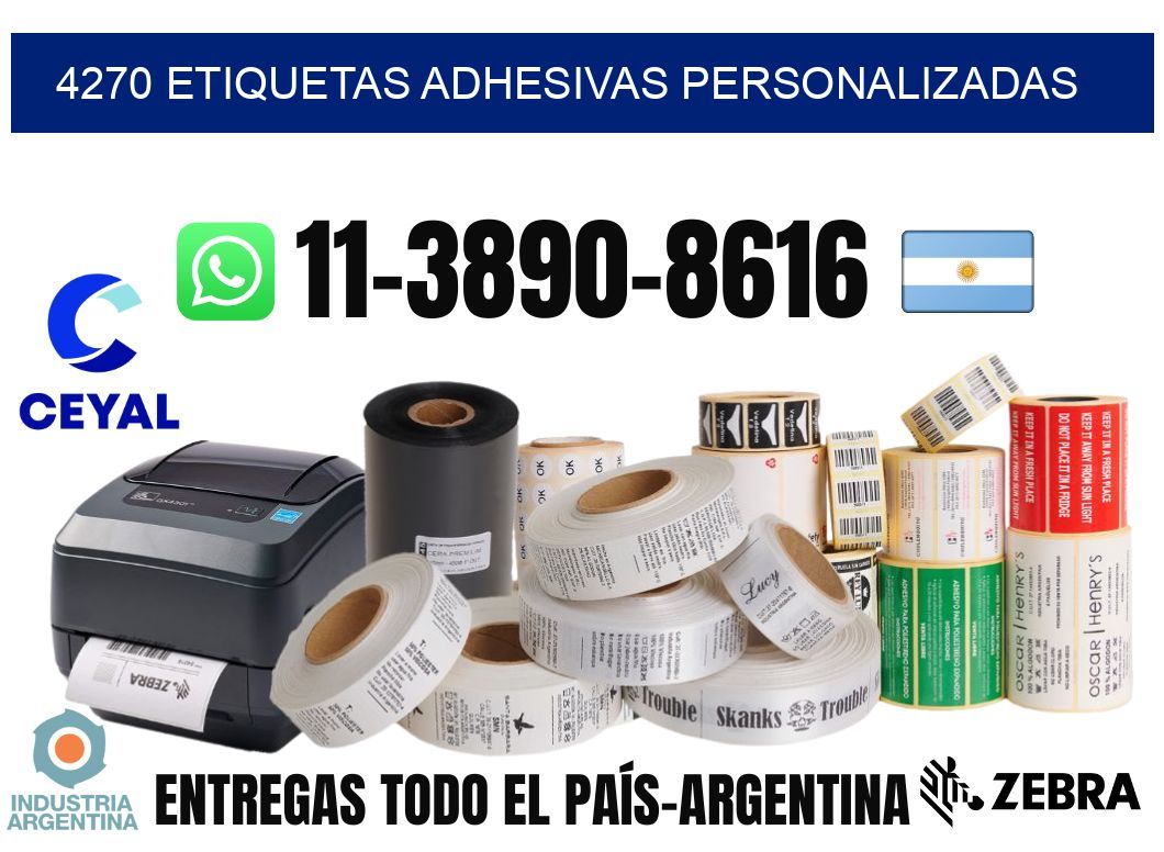 4270 Etiquetas adhesivas personalizadas