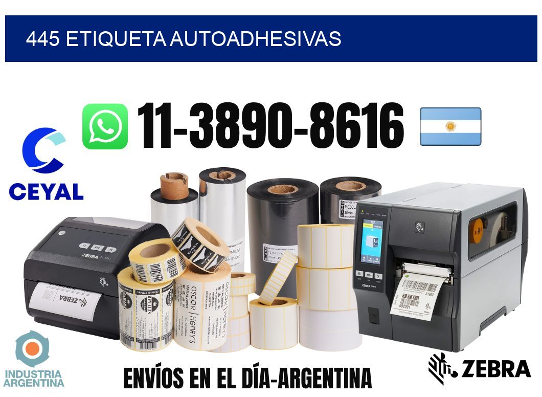 445 etiqueta autoadhesivas