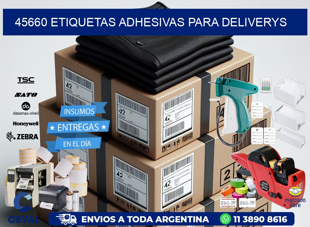45660 etiquetas adhesivas para deliverys