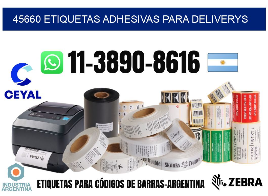 45660 etiquetas adhesivas para deliverys
