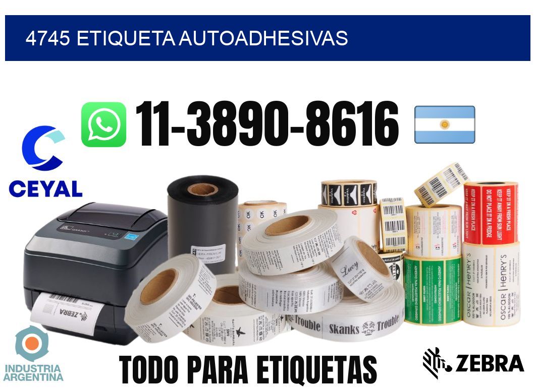 4745 etiqueta autoadhesivas