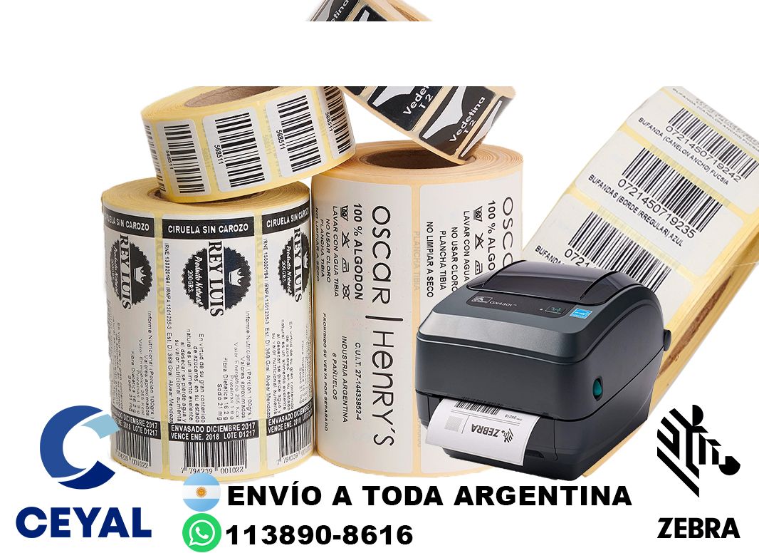 49045 etiquetas térmicas zt410 alta tracción