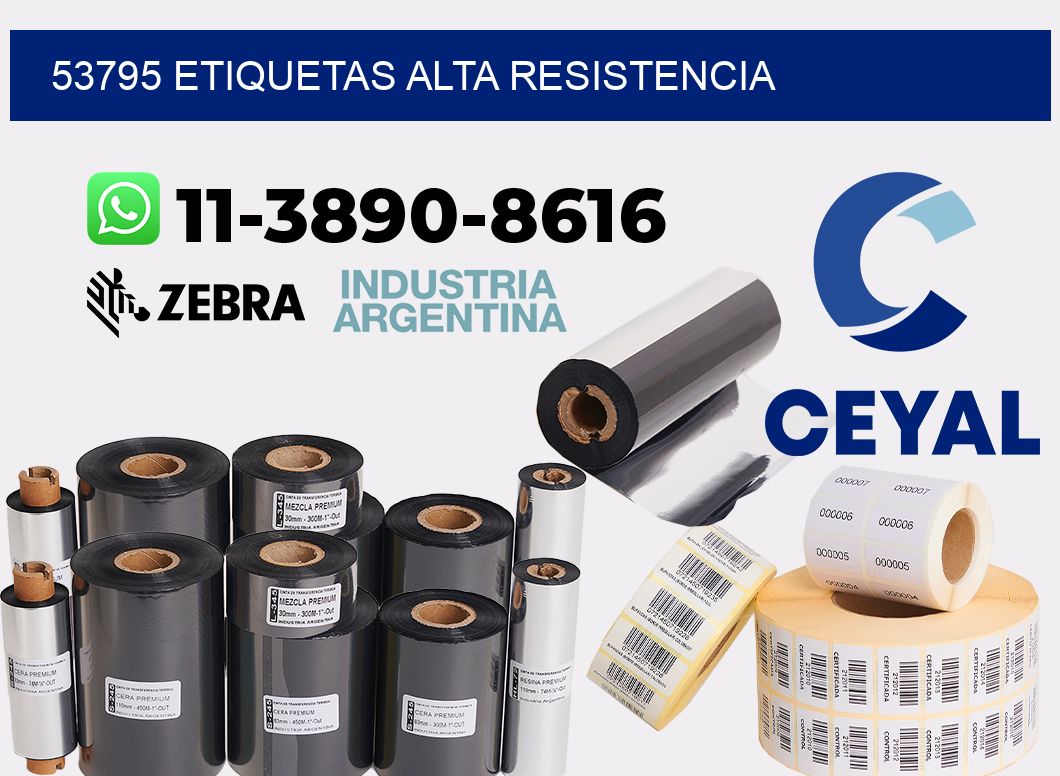 53795 etiquetas alta resistencia