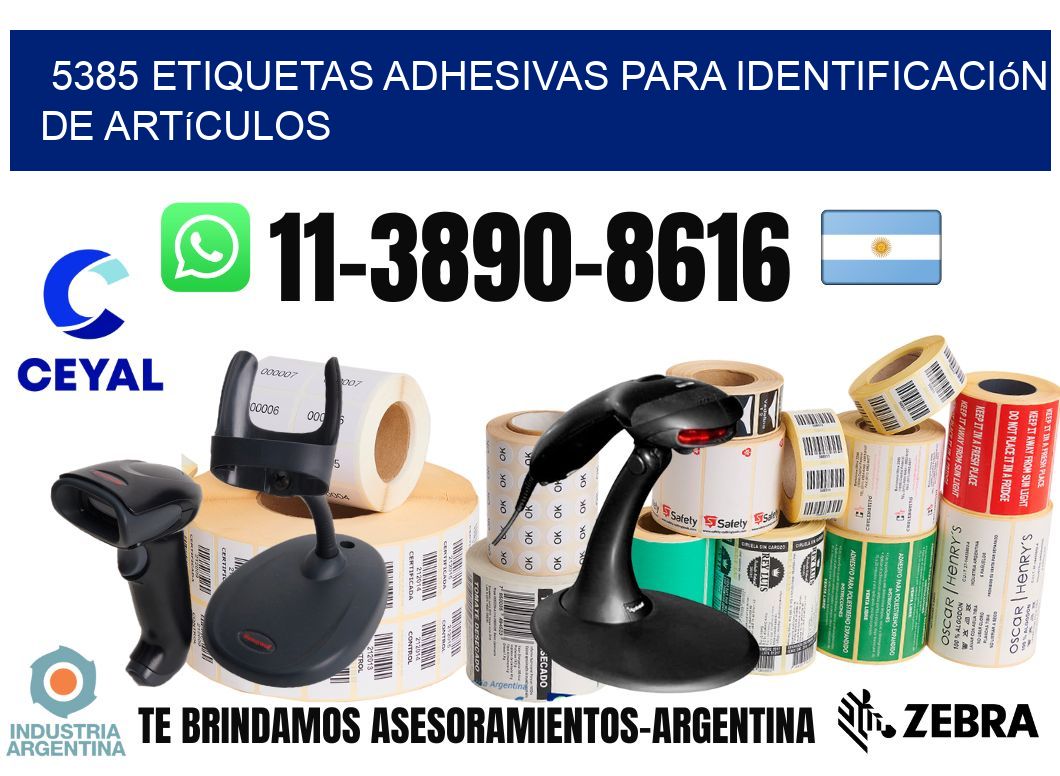 5385 Etiquetas adhesivas para identificación de artículos