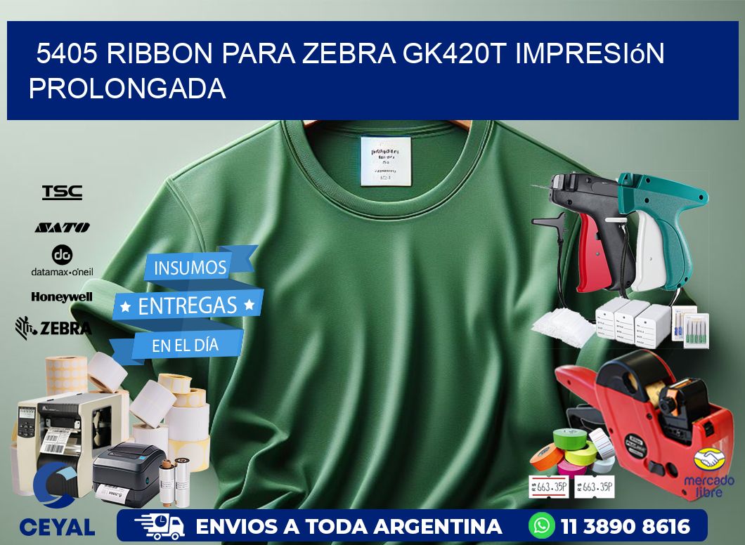 5405 ribbon para zebra gk420t impresión prolongada