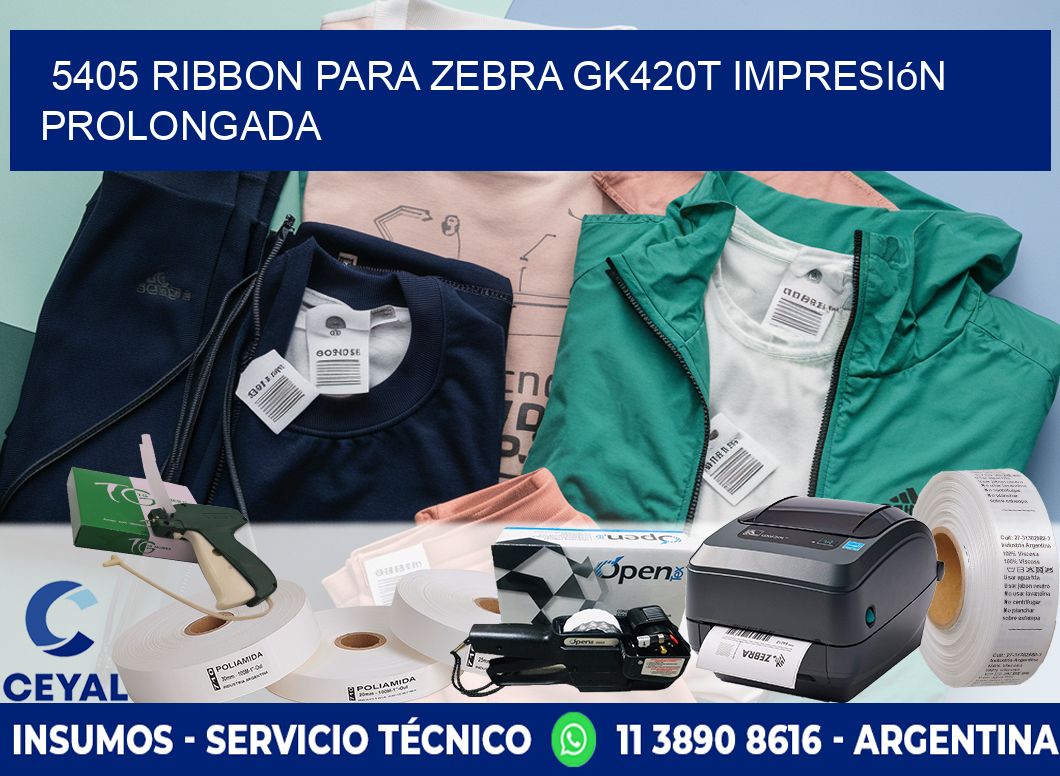 5405 ribbon para zebra gk420t impresión prolongada