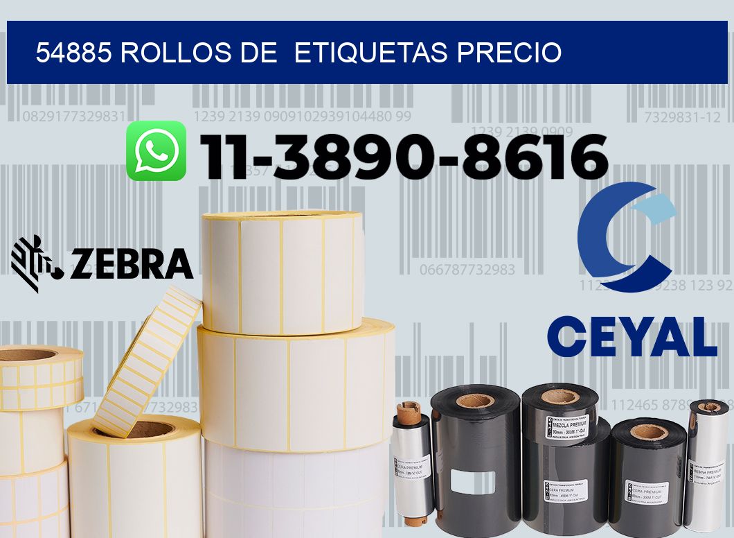 54885 rollos de  etiquetas precio