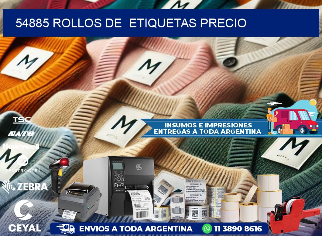 54885 rollos de  etiquetas precio