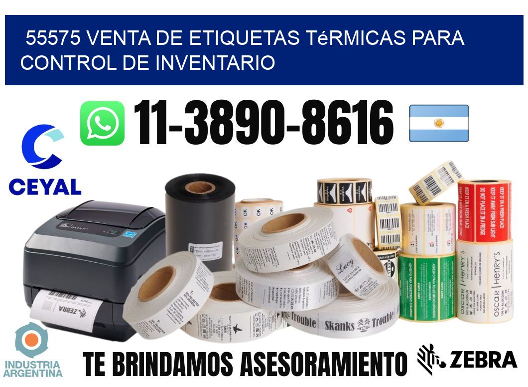 55575 venta de etiquetas térmicas para control de inventario