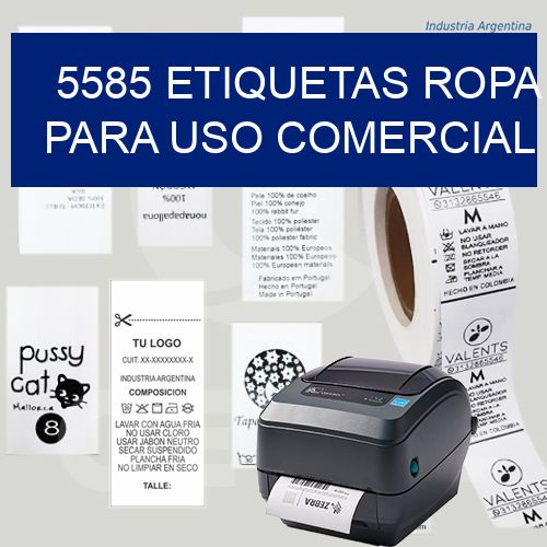 5585 Etiquetas ropa para uso comercial