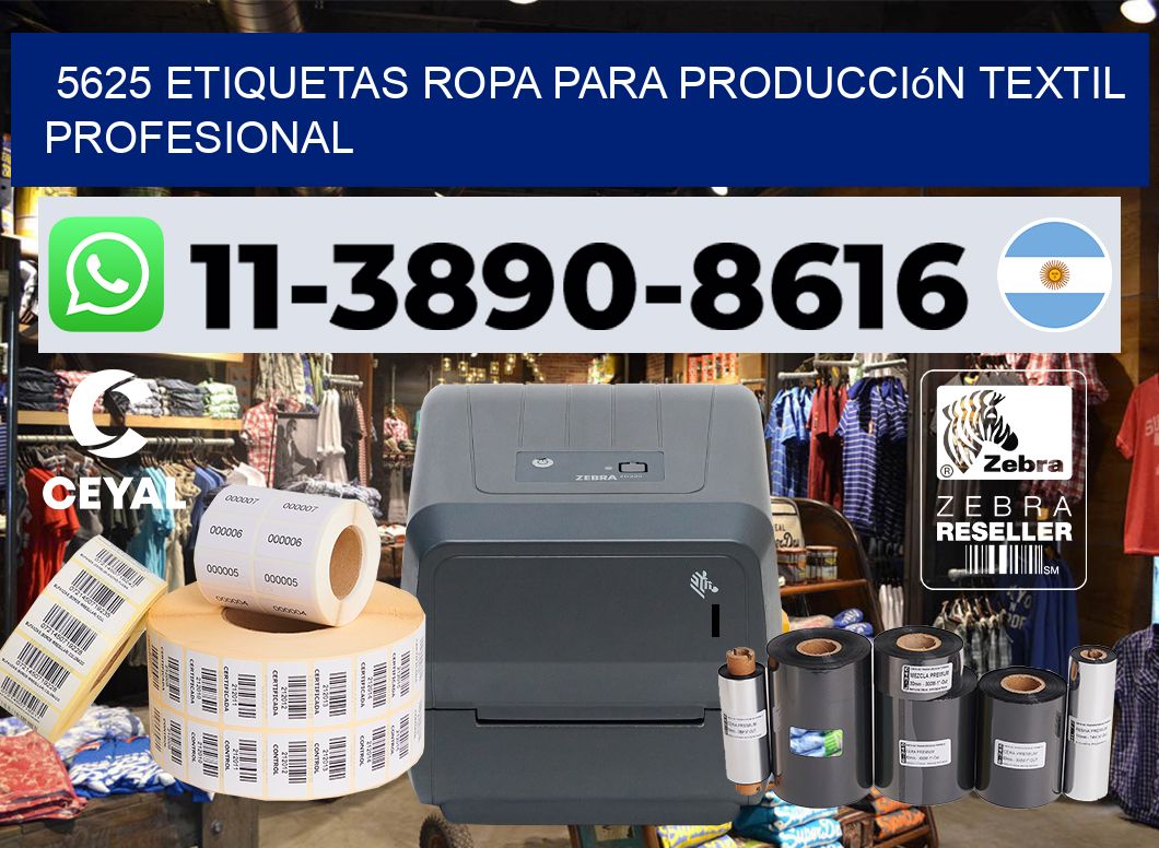 5625 Etiquetas ropa para producción textil profesional