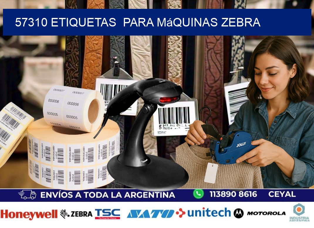 57310 etiquetas  para máquinas Zebra