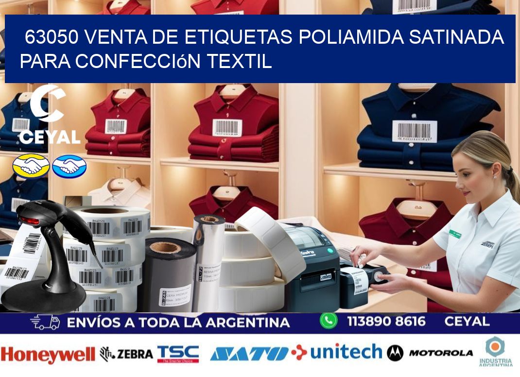 63050 venta de etiquetas poliamida satinada para confección textil