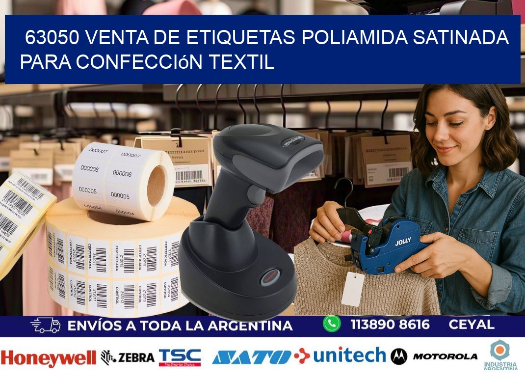 63050 venta de etiquetas poliamida satinada para confección textil
