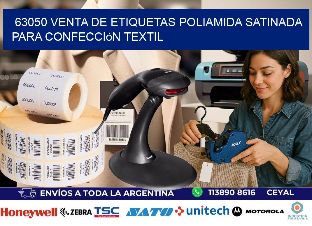 63050 venta de etiquetas poliamida satinada para confección textil