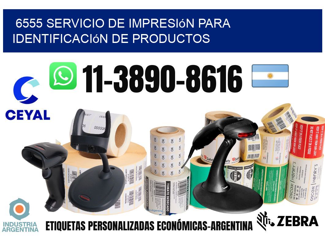 6555 Servicio de impresión para identificación de productos