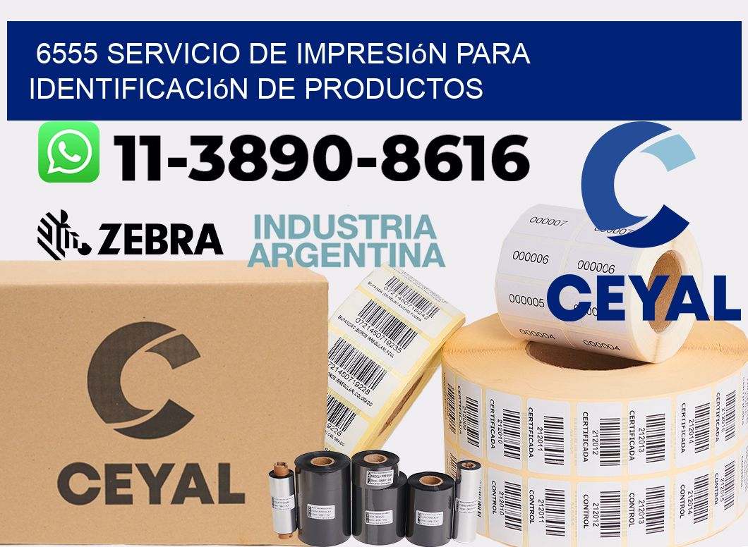 6555 Servicio de impresión para identificación de productos