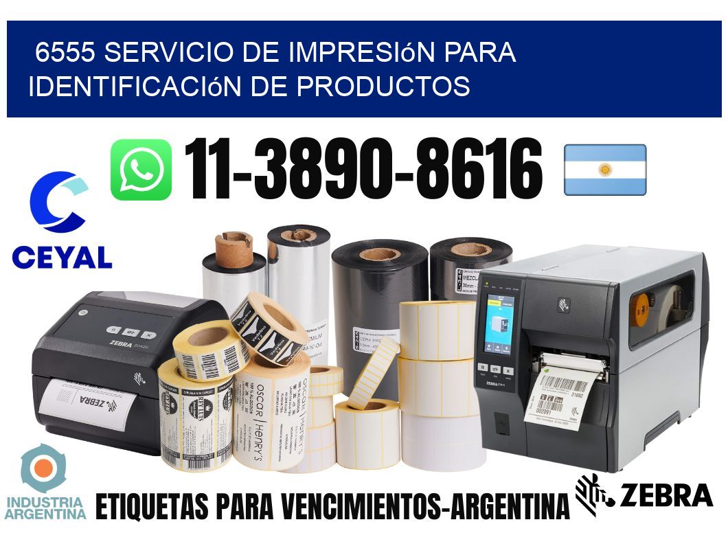 6555 Servicio de impresión para identificación de productos