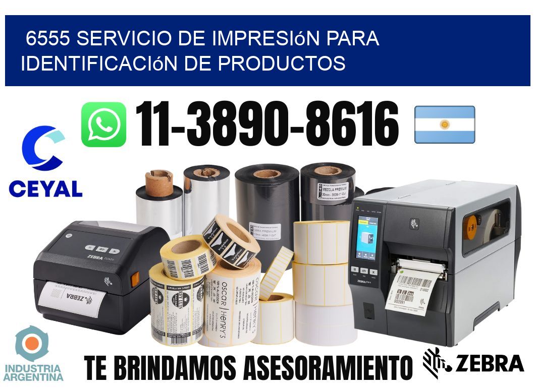 6555 Servicio de impresión para identificación de productos