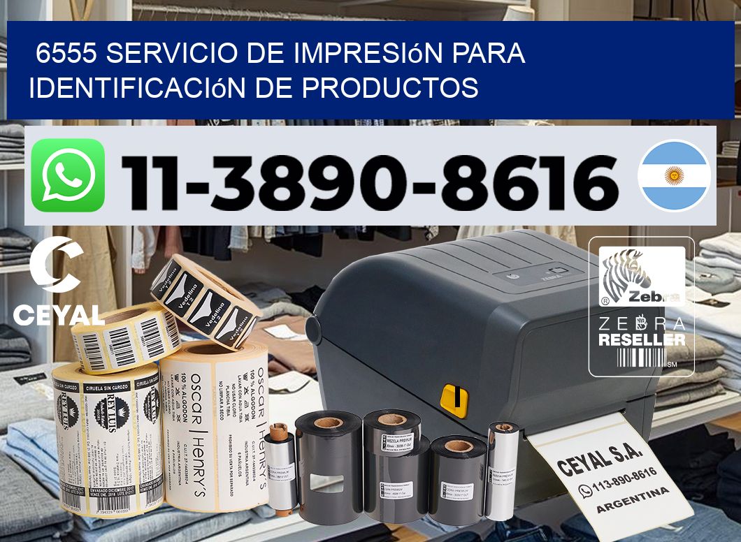 6555 Servicio de impresión para identificación de productos