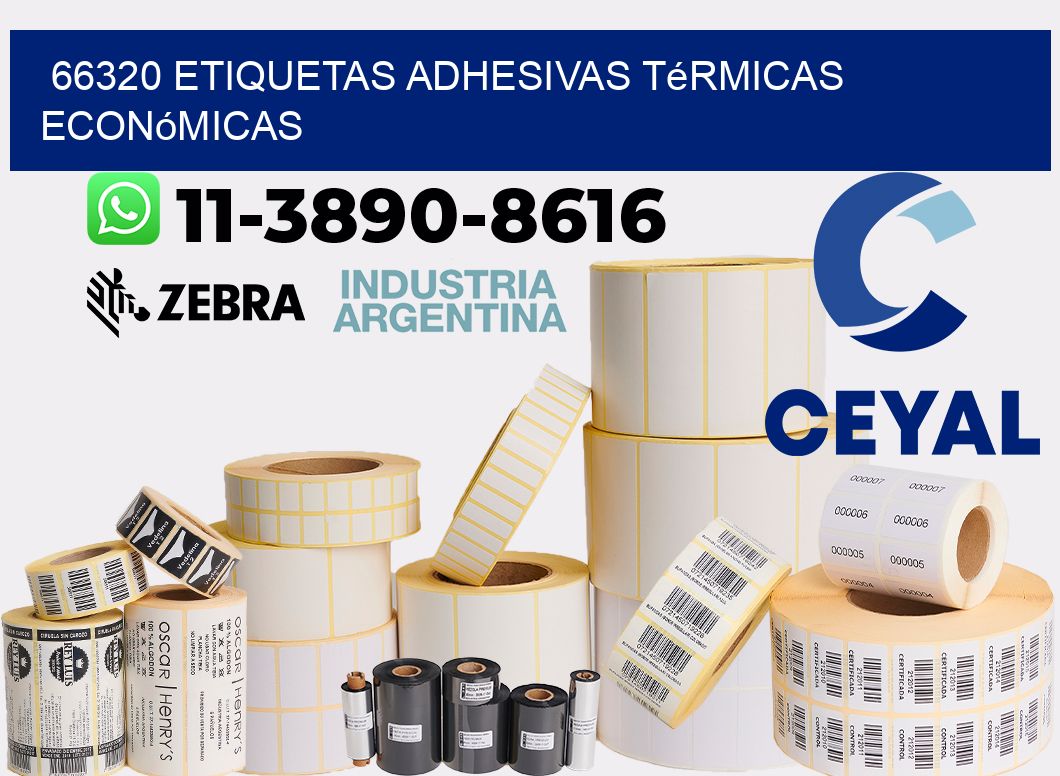66320 etiquetas adhesivas térmicas económicas