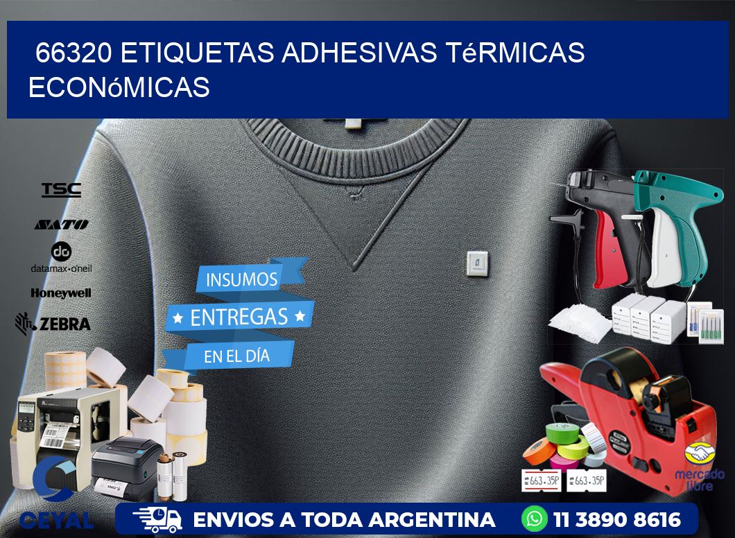 66320 etiquetas adhesivas térmicas económicas