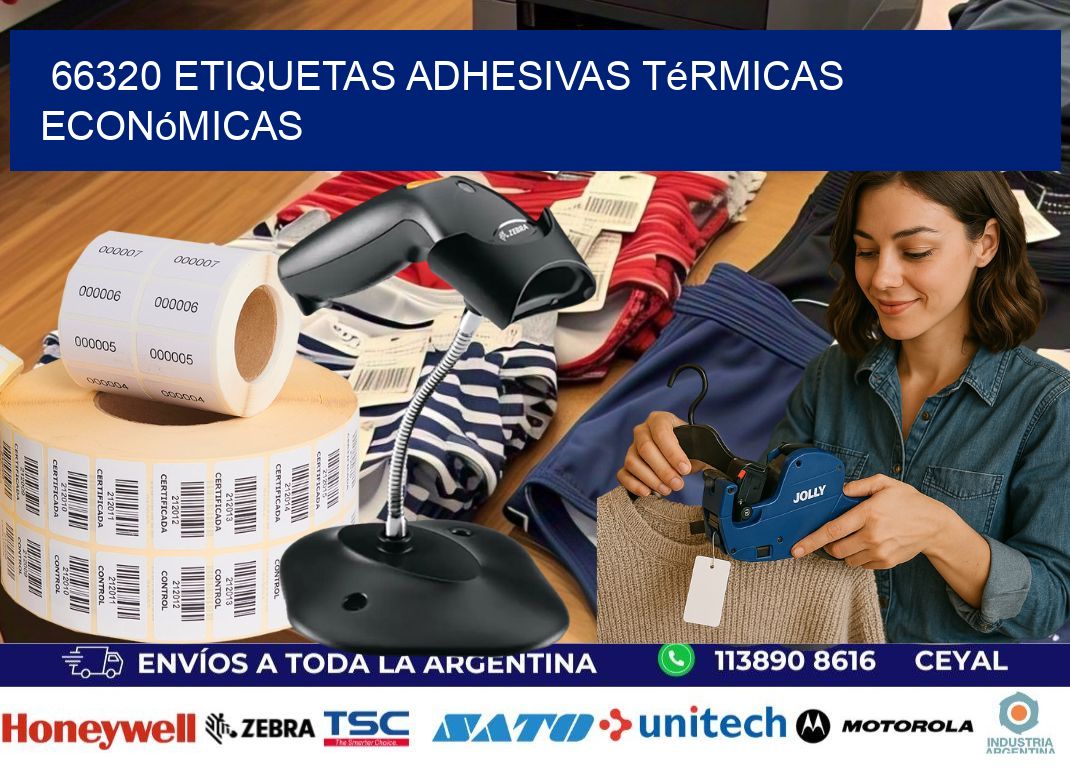 66320 etiquetas adhesivas térmicas económicas