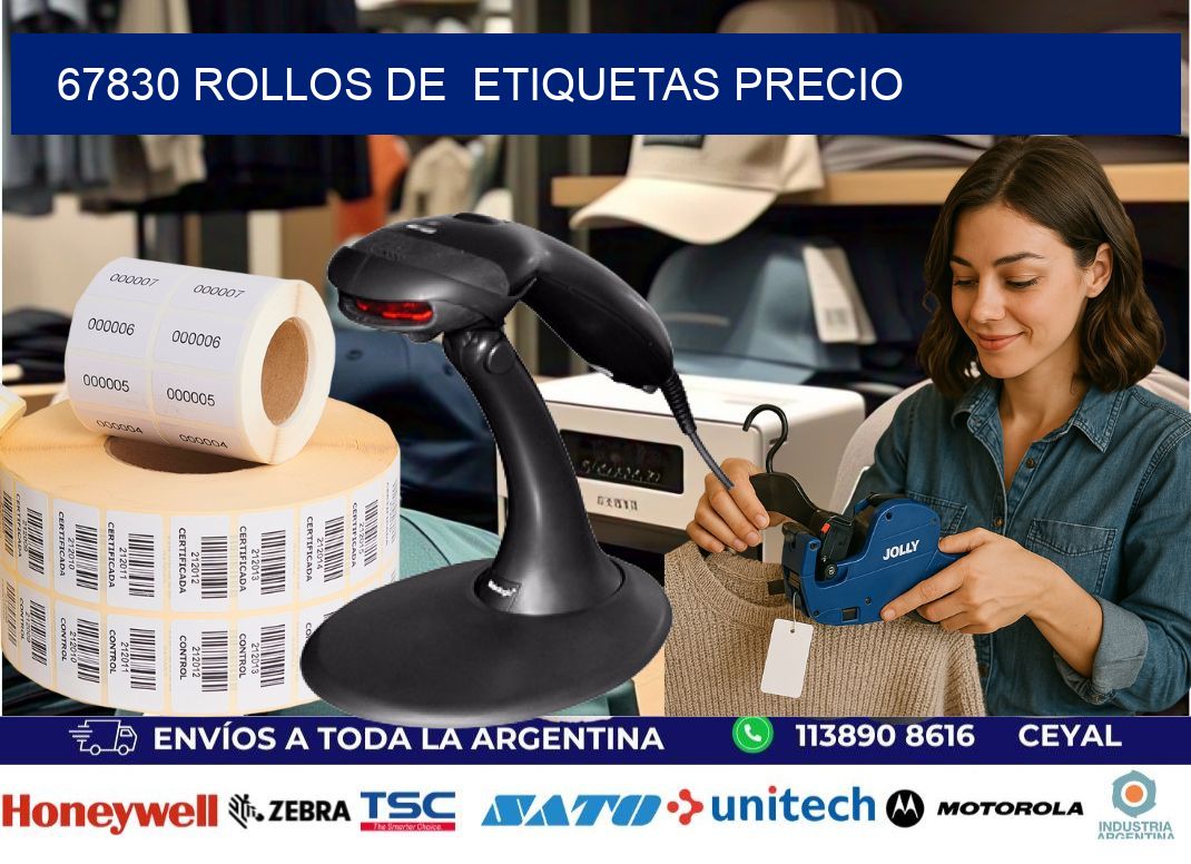 67830 rollos de  etiquetas precio