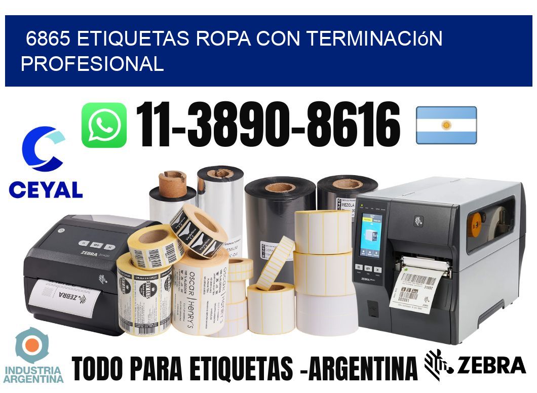 6865 Etiquetas ropa con terminación profesional