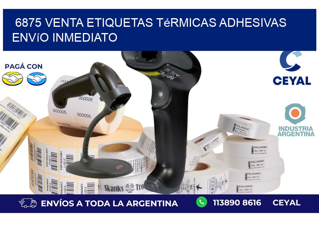 6875 venta etiquetas térmicas adhesivas envío inmediato