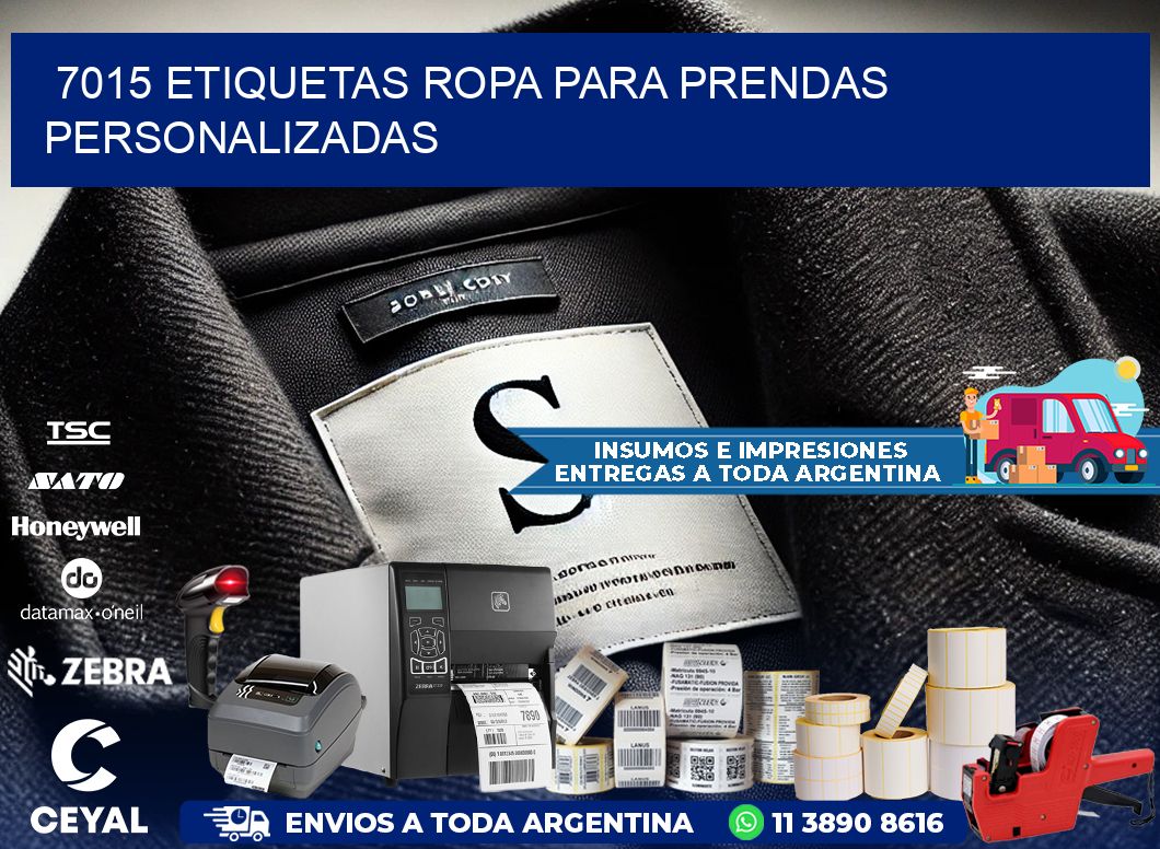 7015 Etiquetas ropa para prendas personalizadas