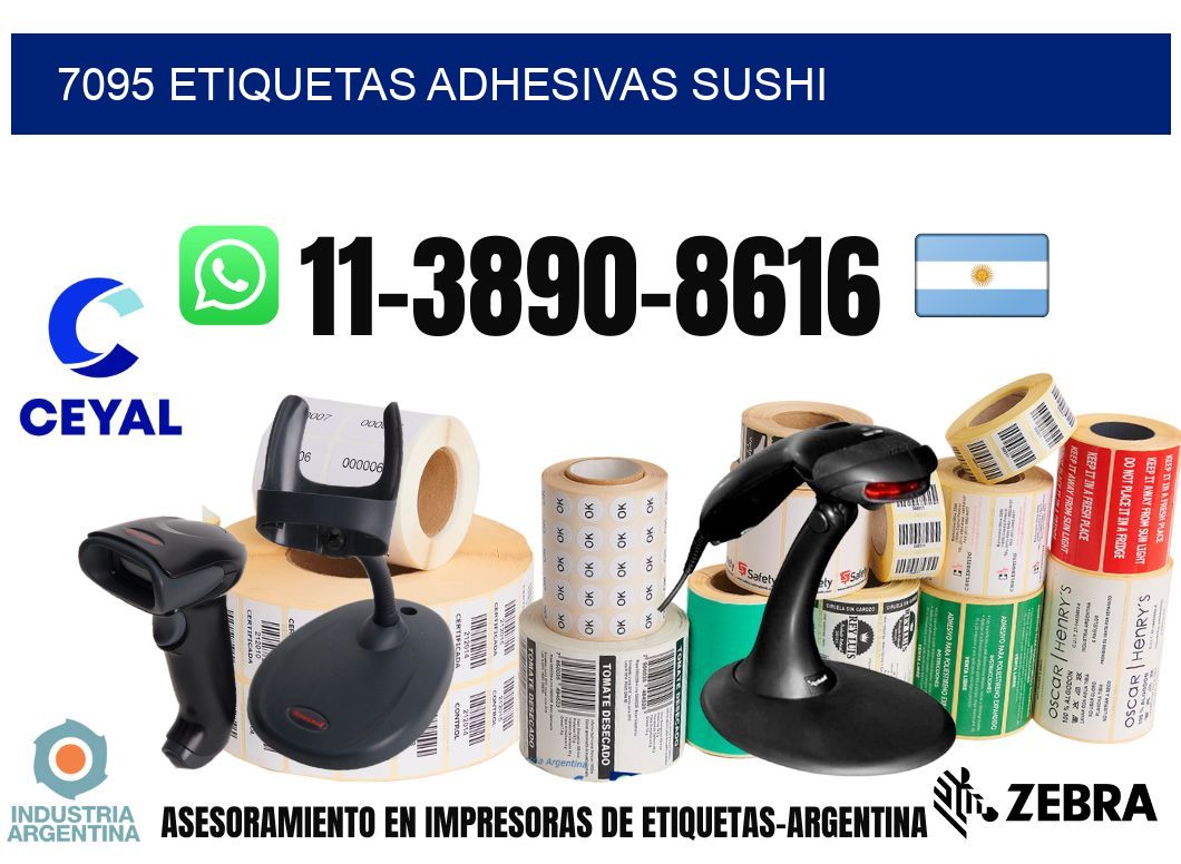 7095 etiquetas adhesivas sushi
