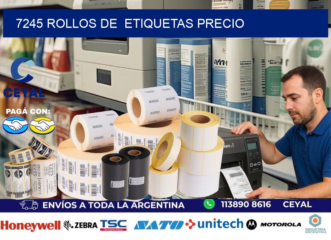 7245 rollos de  etiquetas precio