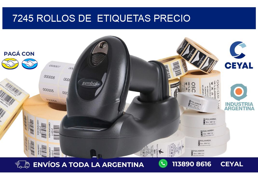 7245 rollos de  etiquetas precio