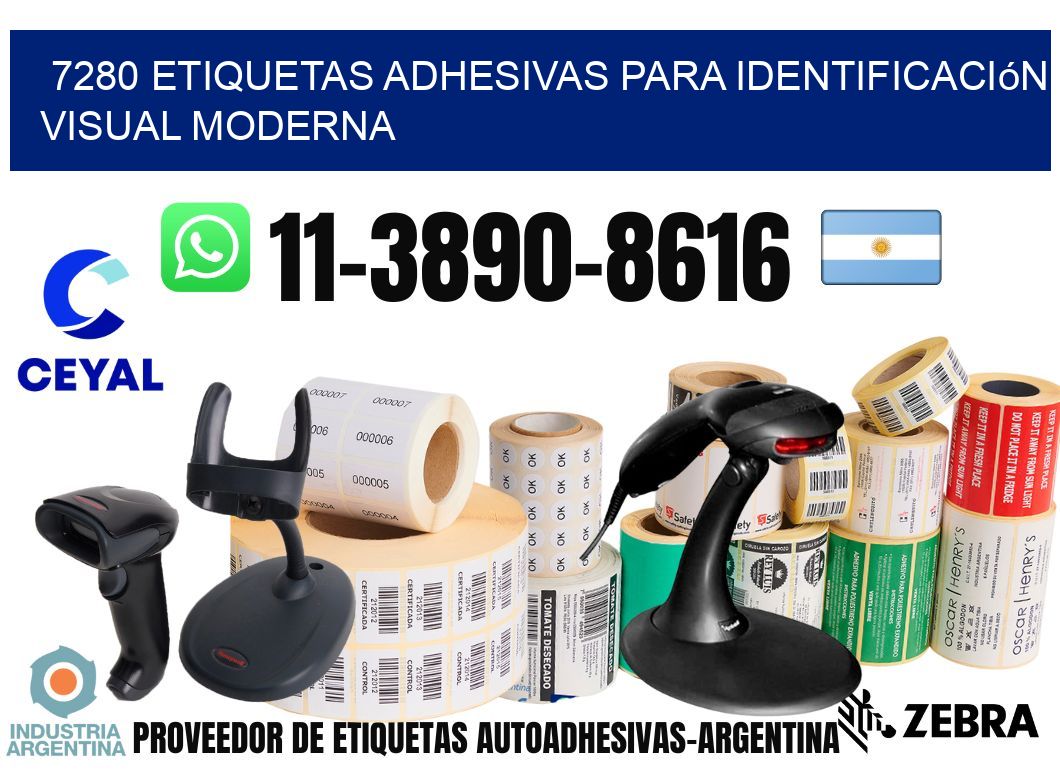 7280 Etiquetas adhesivas para identificación visual moderna