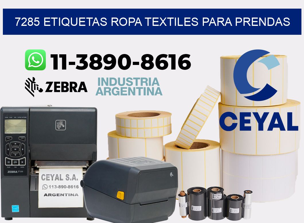 7285 Etiquetas ropa textiles para prendas