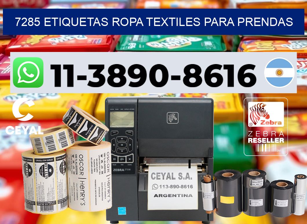 7285 Etiquetas ropa textiles para prendas