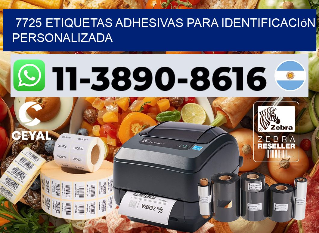 7725 Etiquetas adhesivas para identificación personalizada