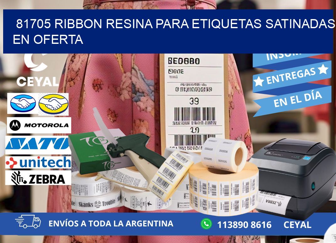 81705 ribbon resina para etiquetas satinadas en oferta