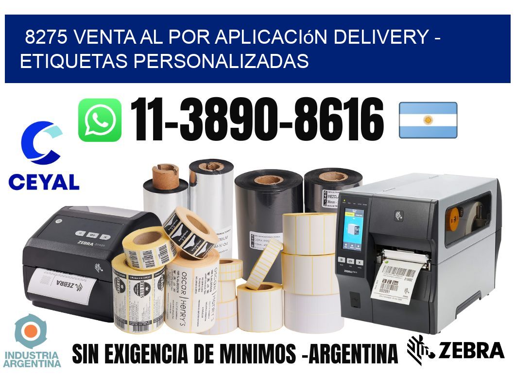 8275 Venta al Por Aplicación delivery - Etiquetas Personalizadas