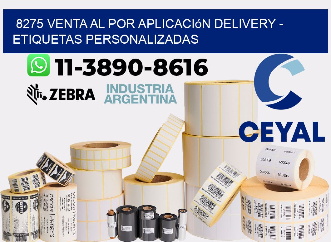 8275 Venta al Por Aplicación delivery - Etiquetas Personalizadas