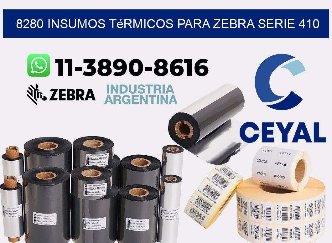 8280 insumos térmicos para zebra serie 410