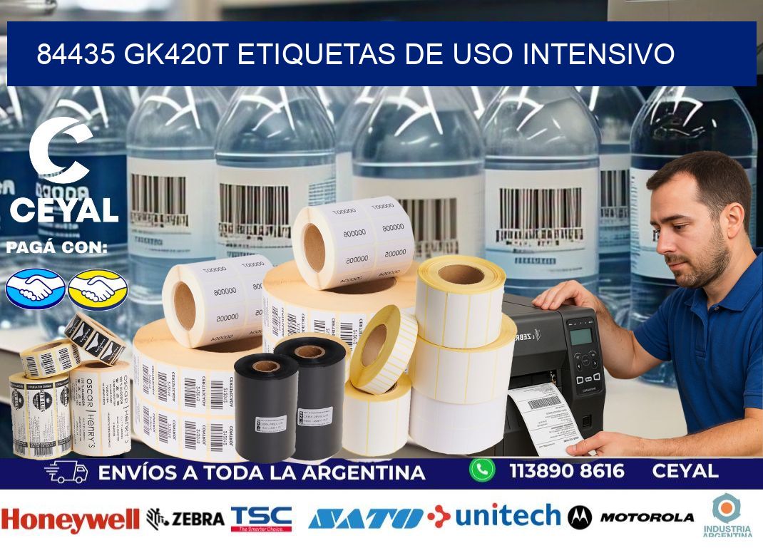 84435 gk420t etiquetas de uso intensivo
