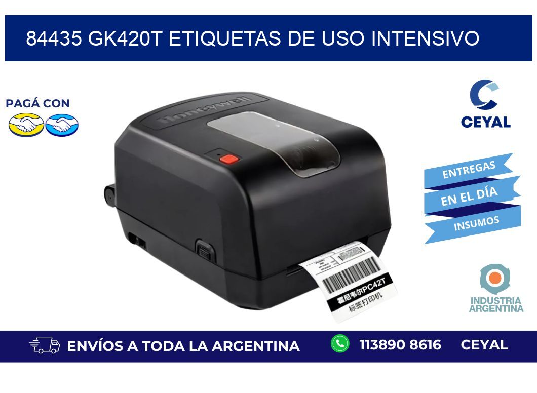 84435 gk420t etiquetas de uso intensivo