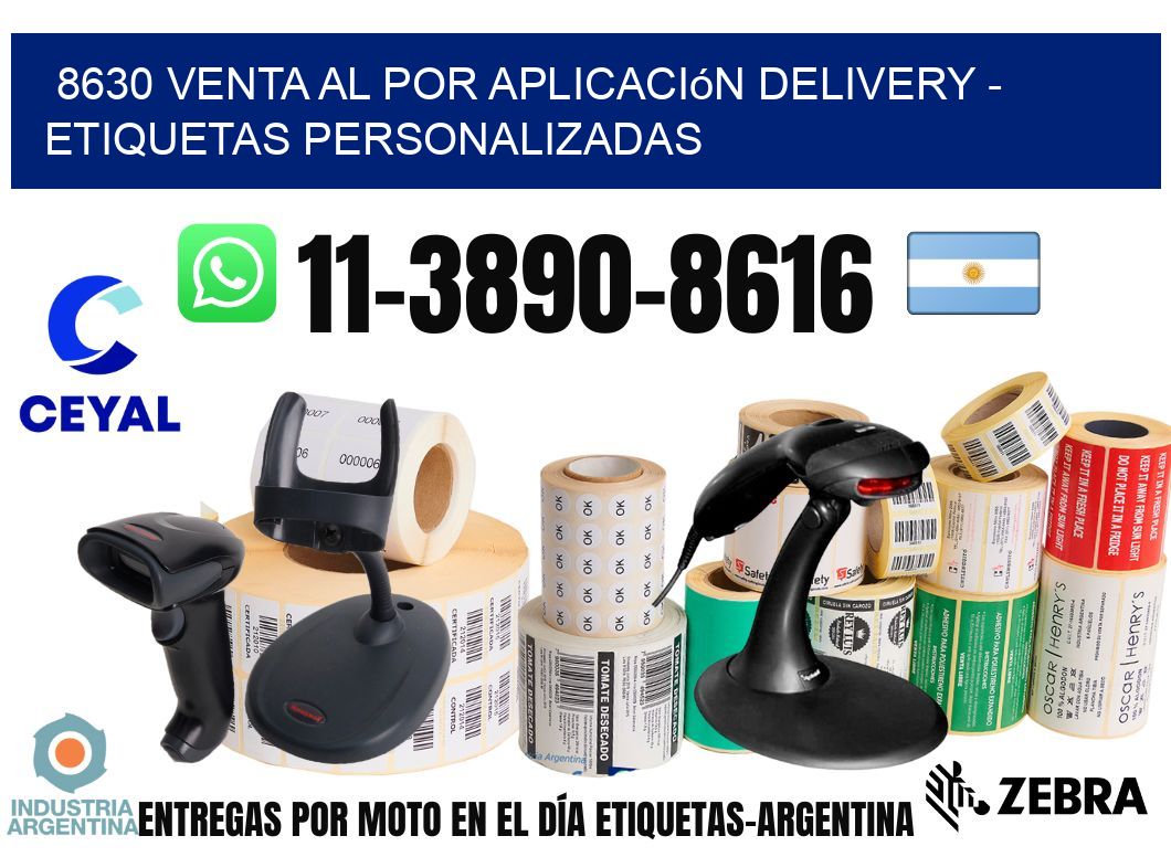 8630 Venta al Por Aplicación delivery - Etiquetas Personalizadas