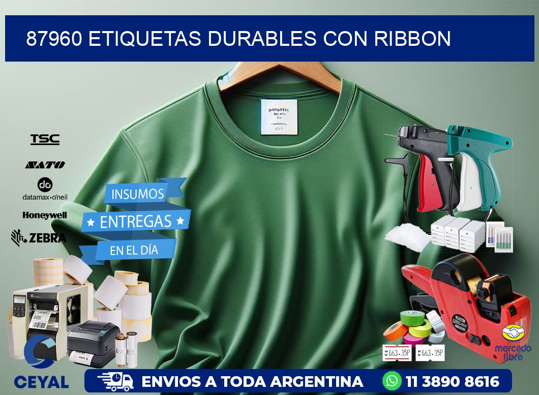 87960 etiquetas durables con ribbon