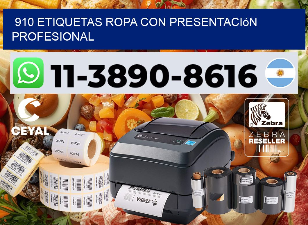 910 Etiquetas ropa con presentación profesional