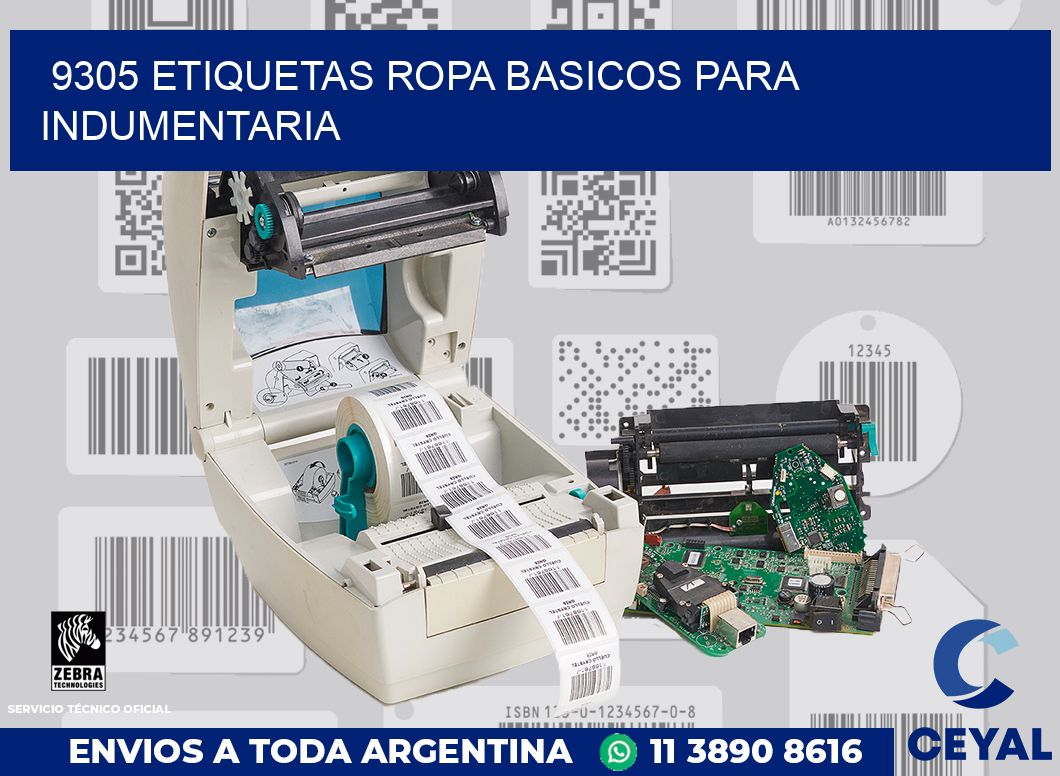 9305 Etiquetas ropa basicos para indumentaria