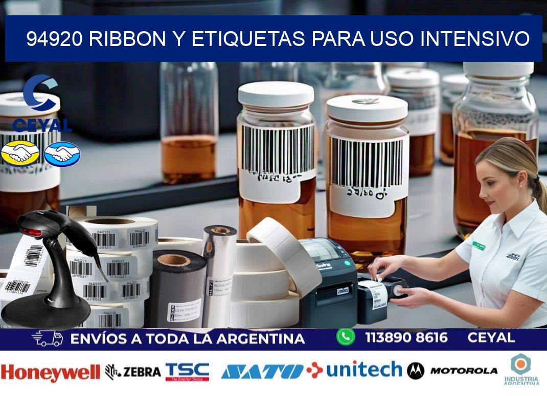 94920 ribbon y etiquetas para uso intensivo