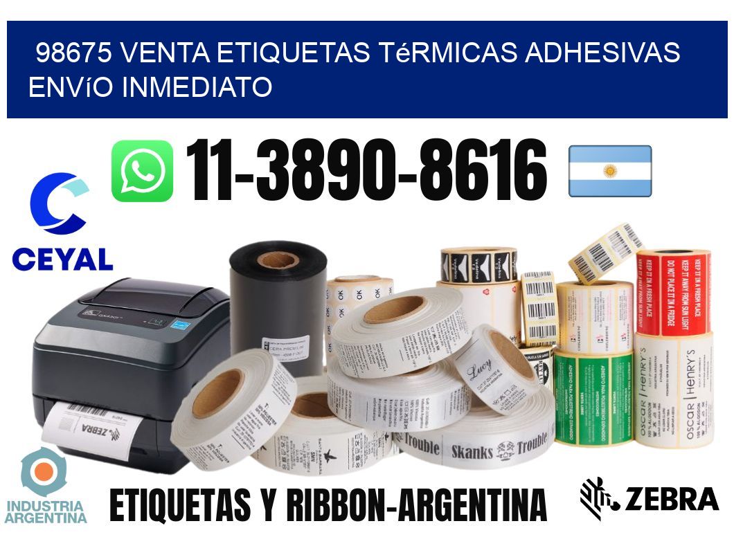 98675 venta etiquetas térmicas adhesivas envío inmediato